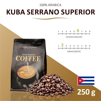 Kawa Kuba Serrano Superior Ziarnista 250g