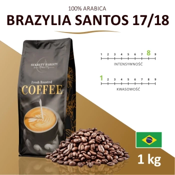 Kawa Brazylia Santos 17/18 Ziarnista 1kg