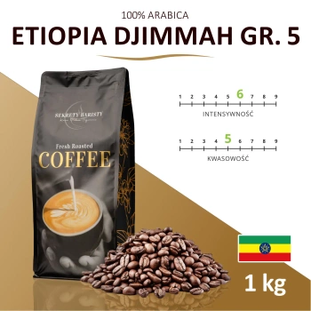 Kawa Etiopia Djimmah Gr.5 Ziarnista 1kg